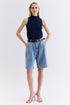 BERMUDA JEANS AZUL CLARO